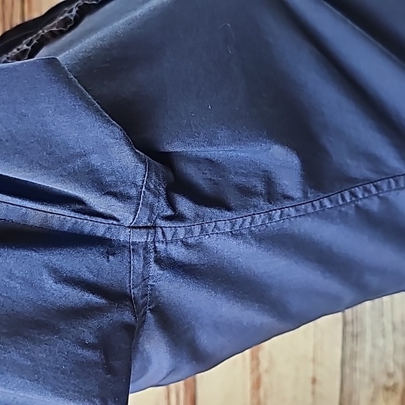 NEW RALPH LAUREN SPORT NAVY BLUE RUFFLE FRONT BUTTON-UP BLOUSE - Picture 8 of 14